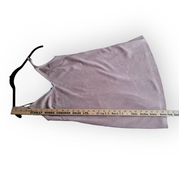 Aritzia Wilfred Free Vegan Tan Suede Spaghetti Strap Slip Dress XS - Picture 10 of 10